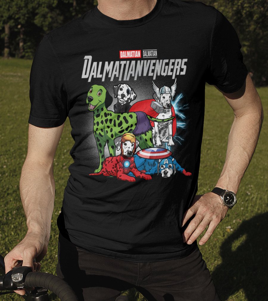 Dalmatian Dalmatianvengers Captain Thor Hulk Iron T-Shirt