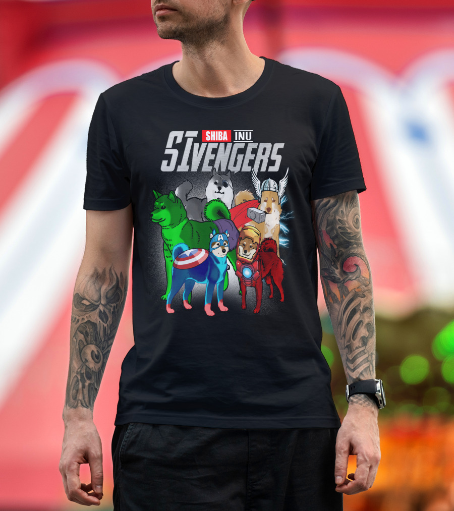 Shiba Inu SIvengers Dog Heroes Avengers T-Shirt