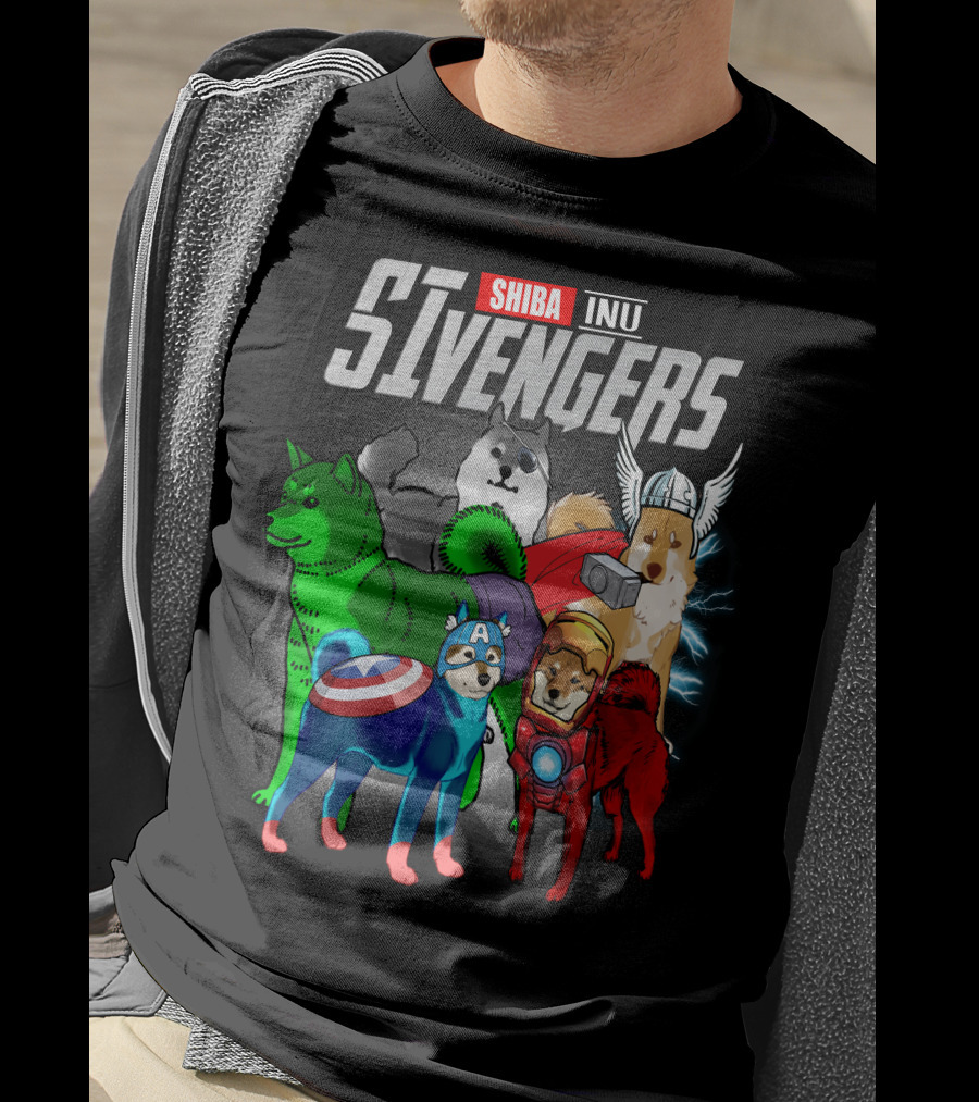 Shiba Inu SIvengers Dog Heroes Avengers T-Shirt