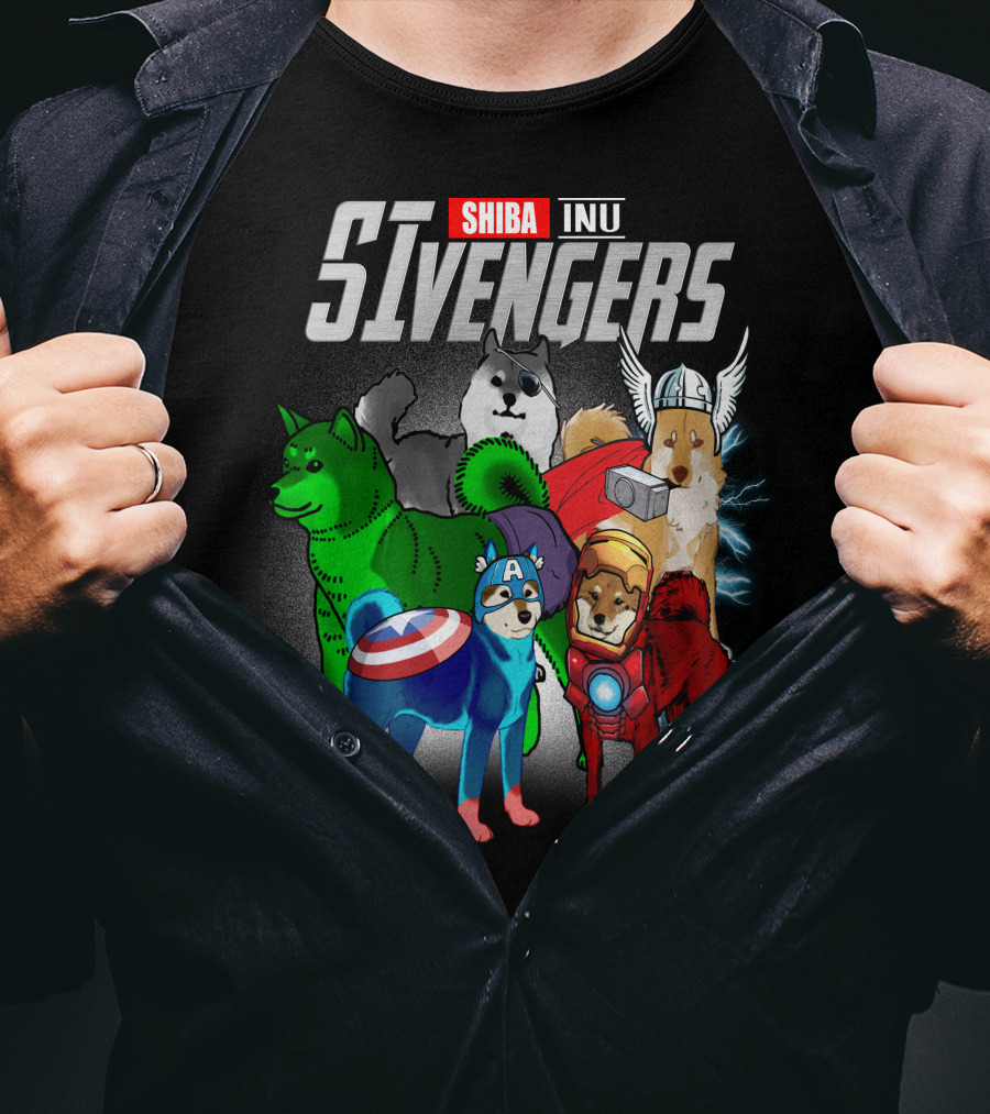 Shiba Inu SIvengers Dog Heroes Avengers T-Shirt