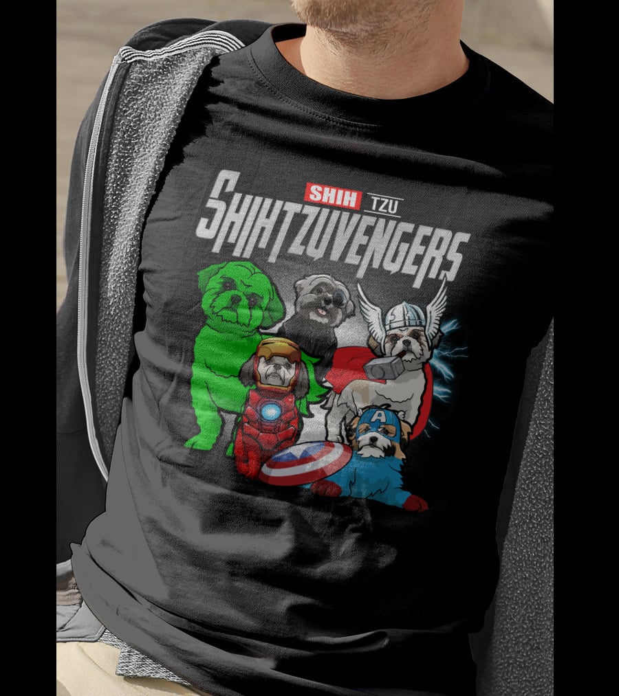 Shih Tzu Shihtzuvengers Marvel Dog T-Shirt