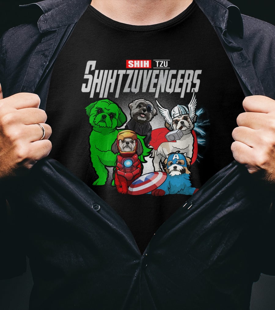 Shih Tzu Shihtzuvengers Marvel Dog T-Shirt