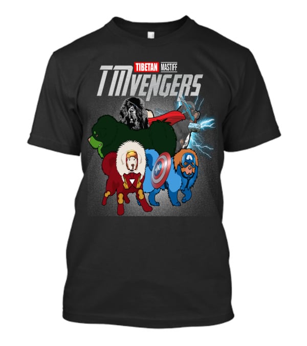 Tibetan Mastiff TMvengers Heroic Team-Up T-Shirt