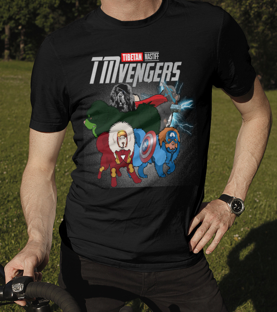 Tibetan Mastiff TMvengers Heroic Team-Up T-Shirt