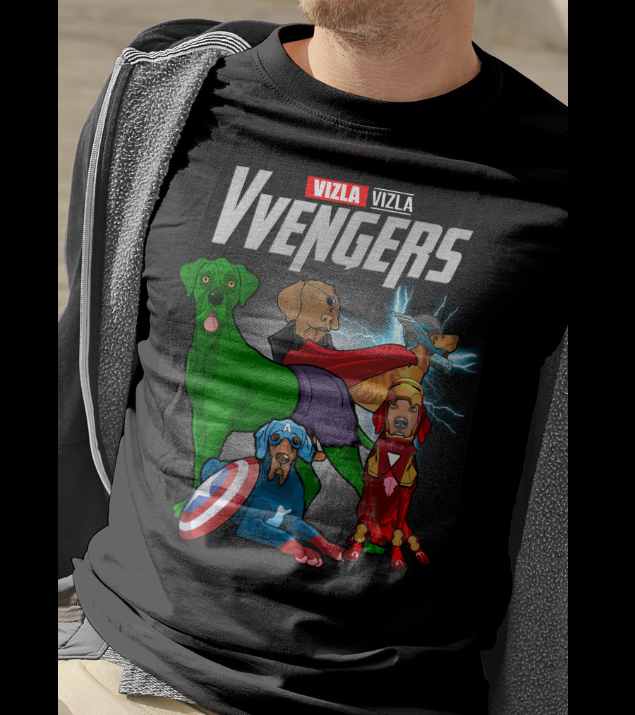 Vizla Vvengers Vizla Dogs Superhero T-Shirt