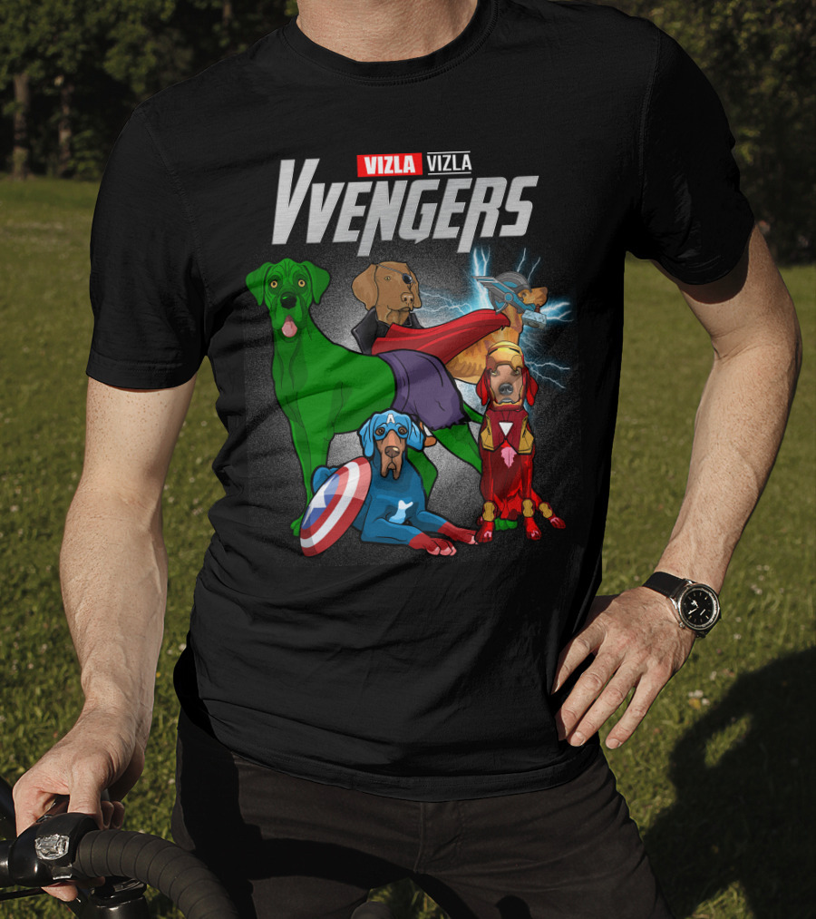 Vizla Vvengers Vizla Dogs Superhero T-Shirt