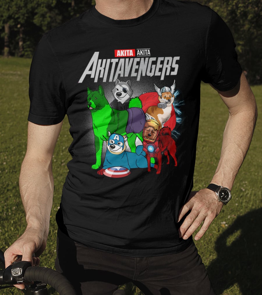 Akita Akitavengers Marvel Dog Heroes T-Shirt