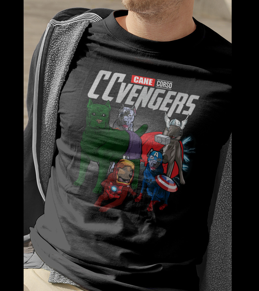 Cane Corso CCvengers Dogs As Superheroes T-Shirt