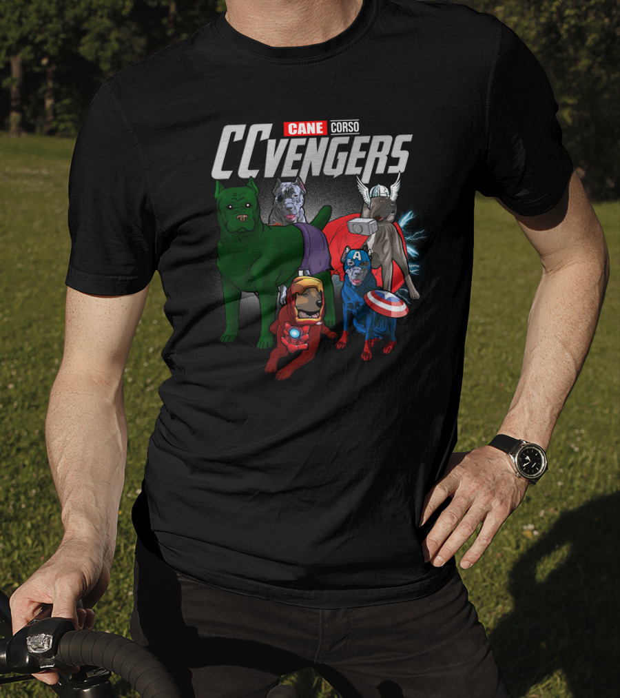 Cane Corso CCvengers Dogs As Superheroes T-Shirt
