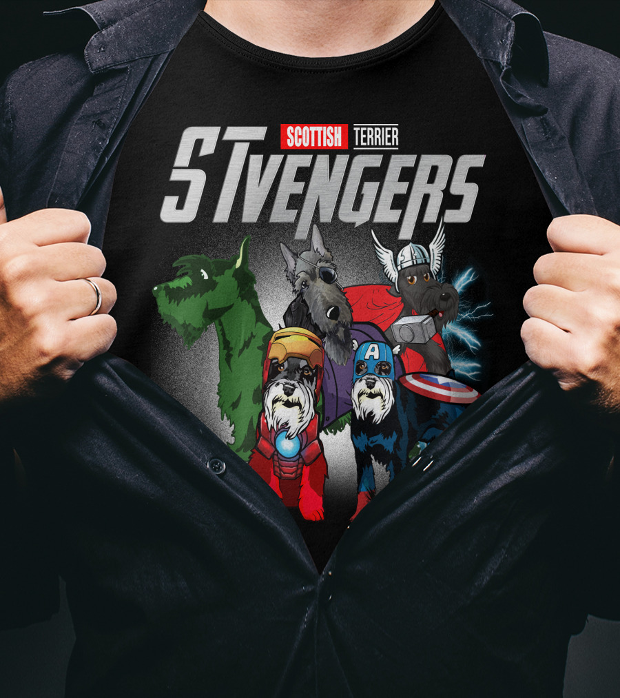Scottish Terrier STvengers Assemble Heroes T-Shirt