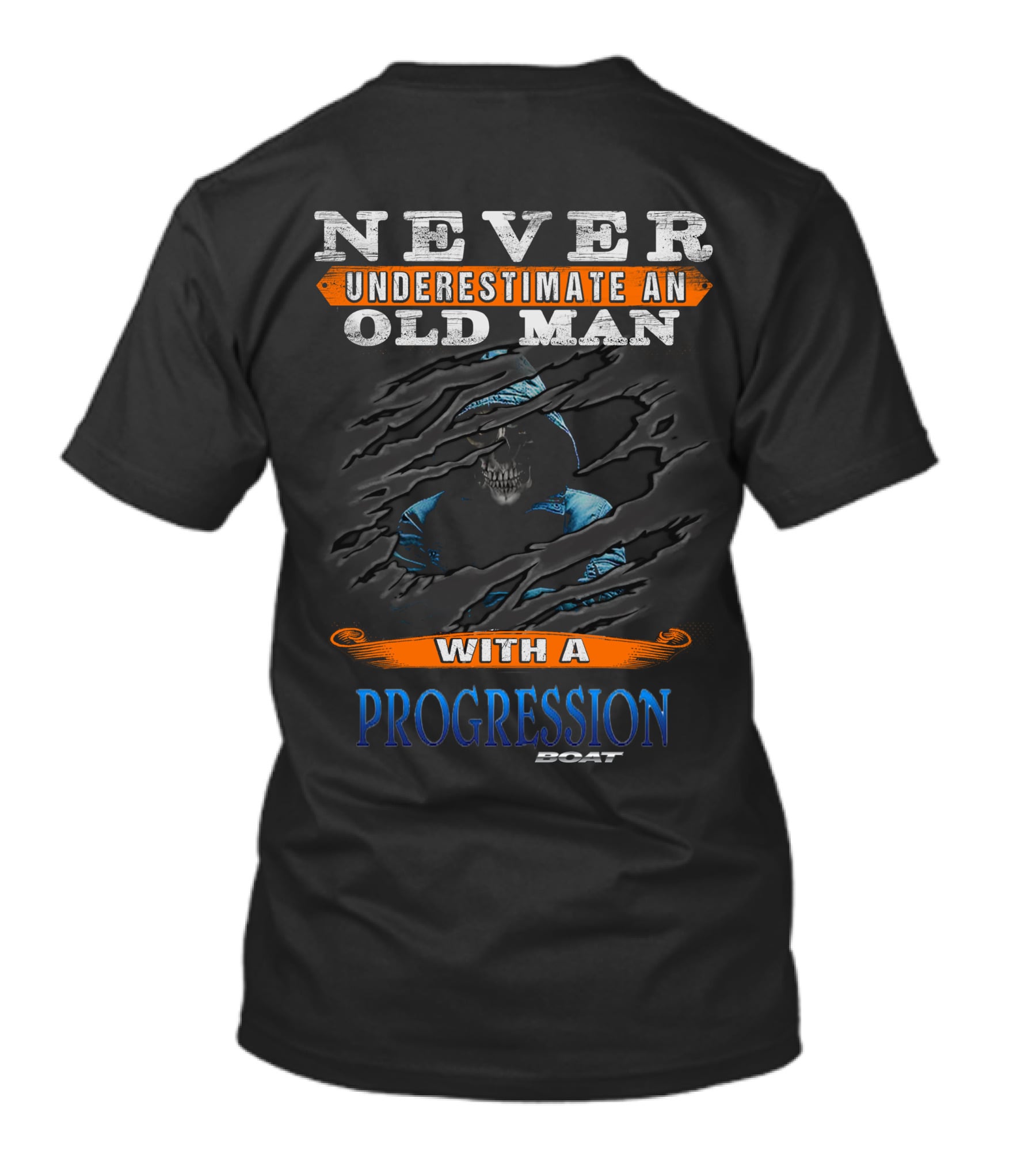 Never Underestimate An Old Man With A Progression Boat T-Shirt