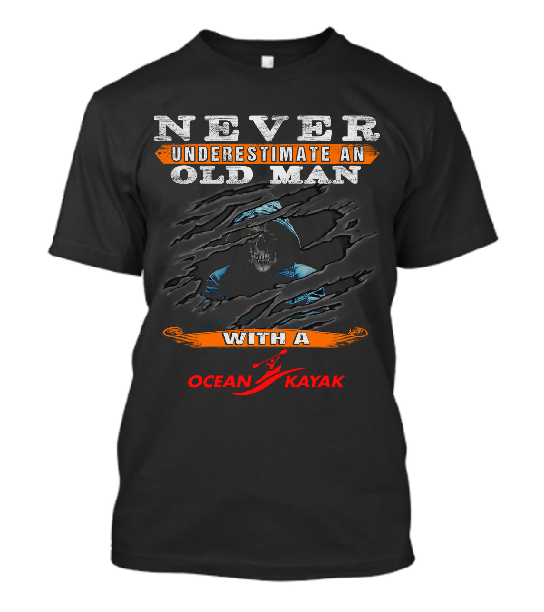 Never Underestimate An Old Man With A Ocean Kayak T-Shirt