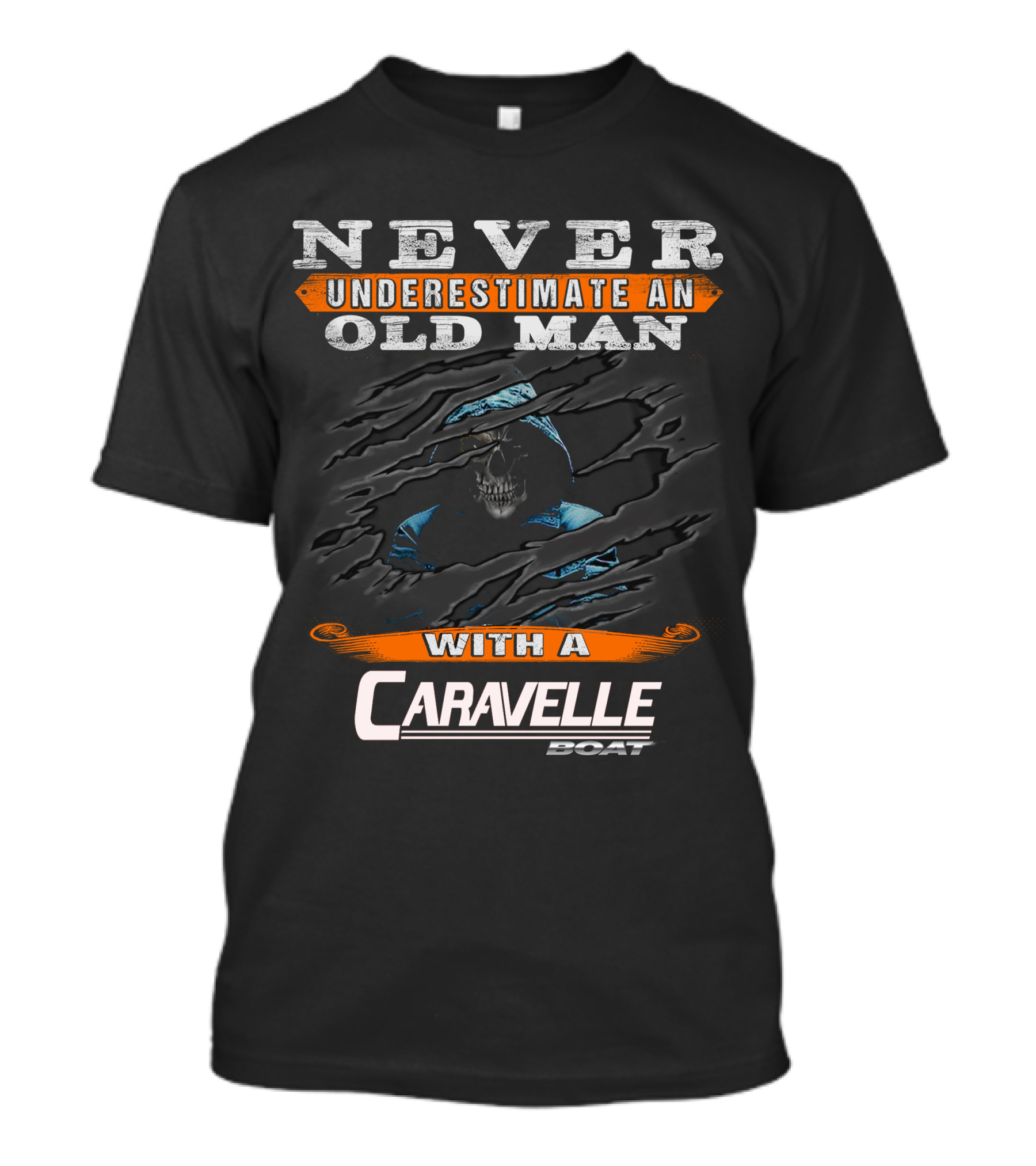 Never Underestimate An Old Man With A Caravelle Boat T-Shirt