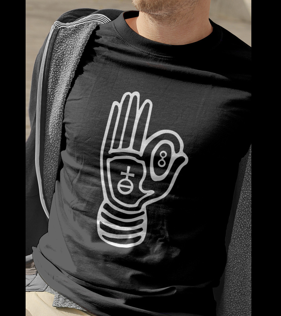 6 Fingered Hand With Symbolic Circle And Eight T-Shirt