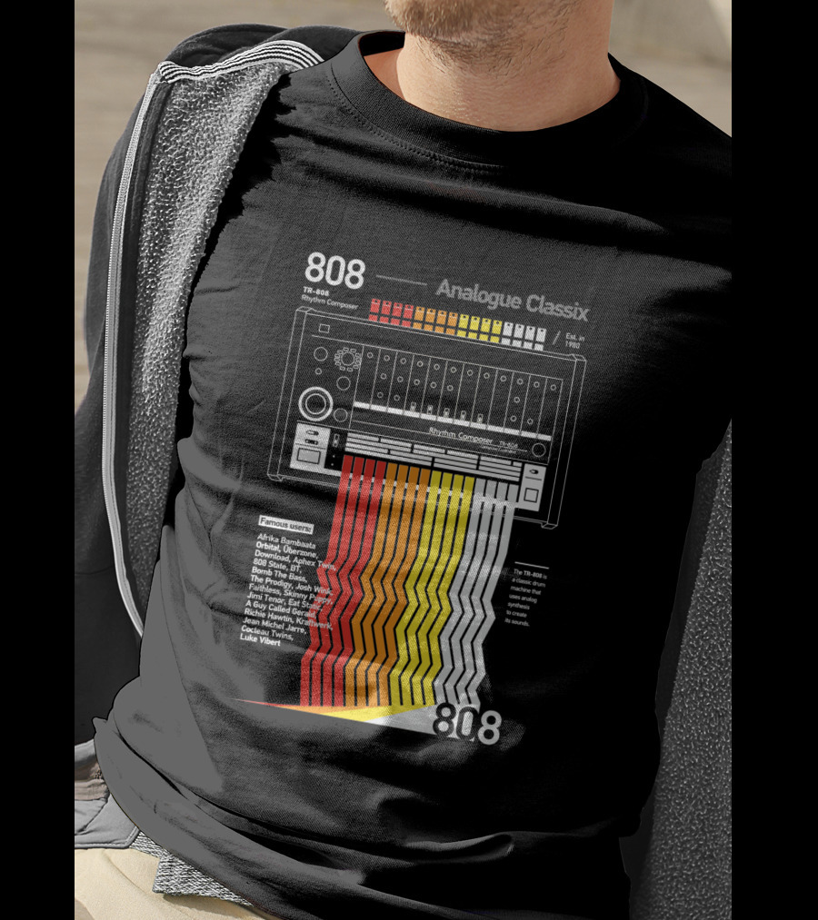 808 Analogue Classix Rhythm Composer TB-808 Famous Users Est. 1980 T-Shirt