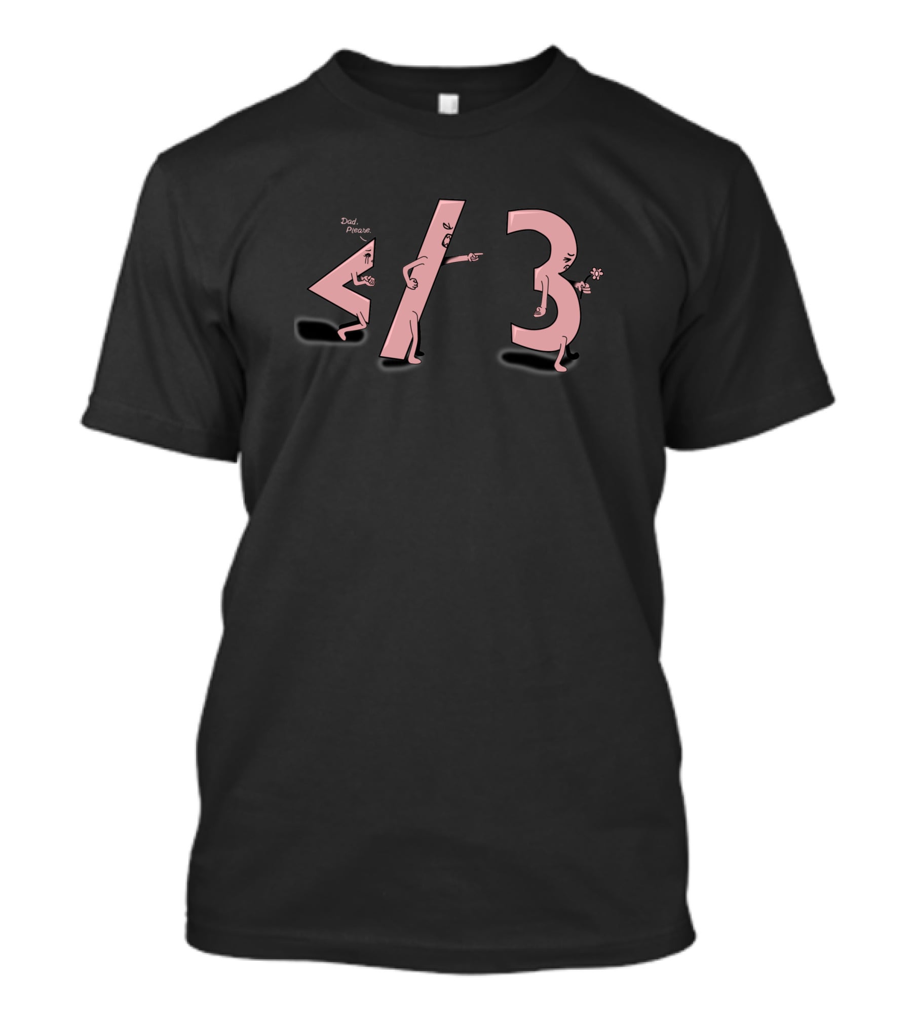 Less Than Three Divided Equals Broken Heart T-Shirt