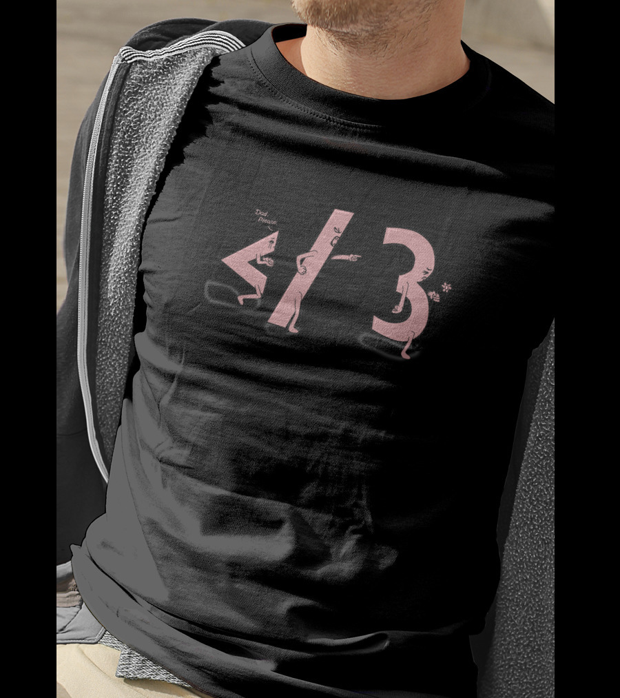 Less Than Three Divided Equals Broken Heart T-Shirt