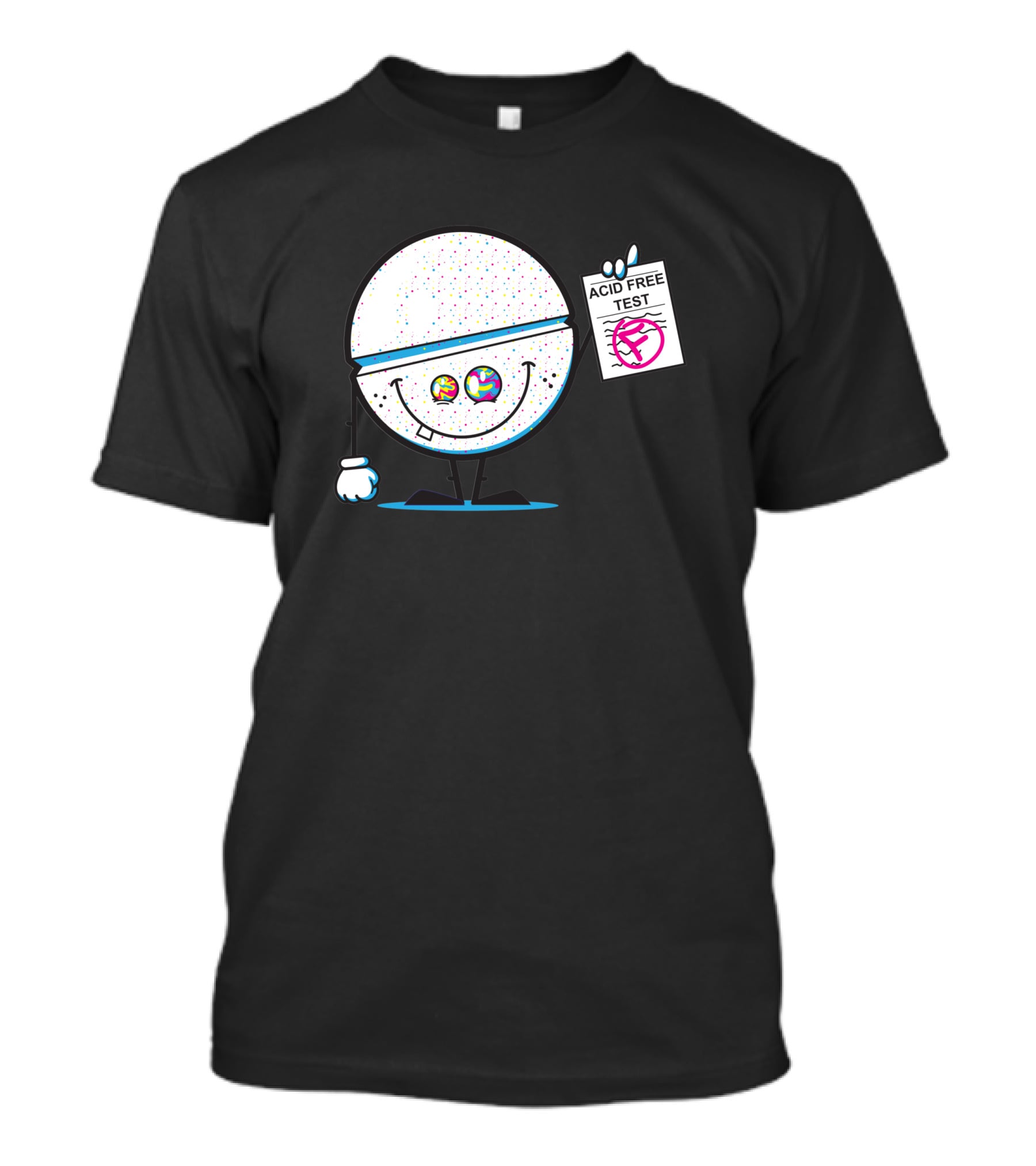 ACID FREE TEST COLORFUL SMILeY FACE 335020 T-Shirt