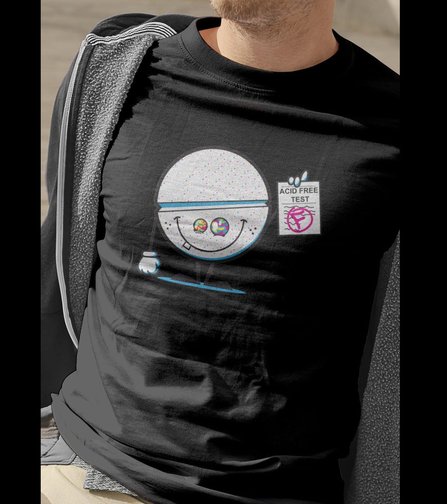 ACID FREE TEST COLORFUL SMILeY FACE 335020 T-Shirt