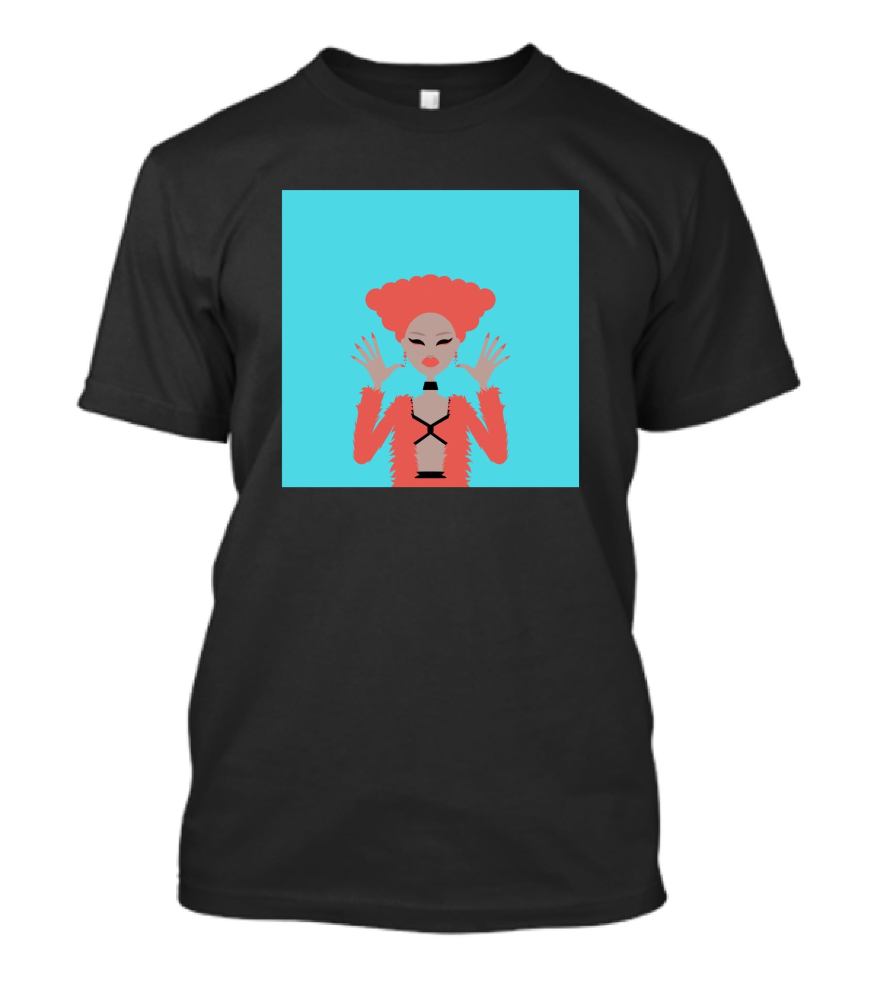 Aja 822963 Fashion Illustration Bold Red Look T-Shirt