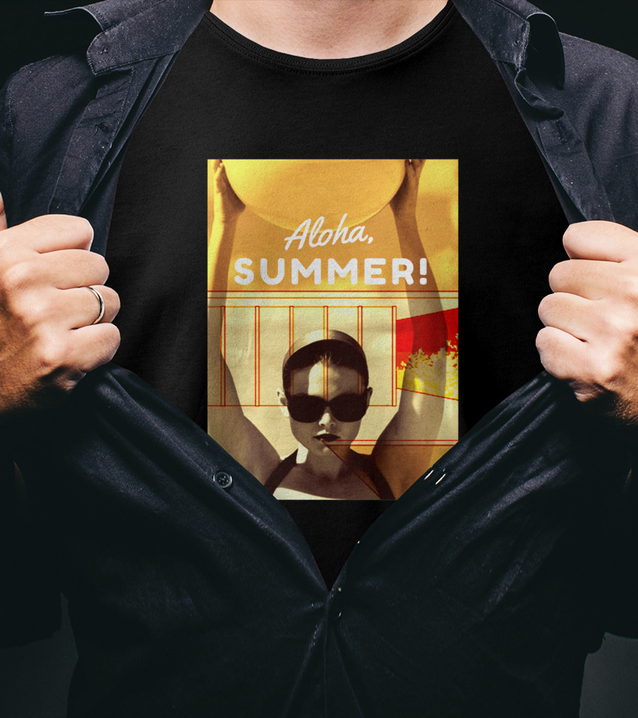 Aloha Summer Beach Ball Sunglasses Retro Vibes T-Shirt