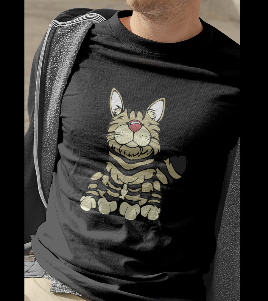 American Bobtail Cat Cartoon T-Shirt