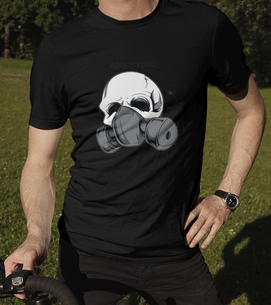 Apocalyptic Skull With Gas Mask 39688 T-Shirt