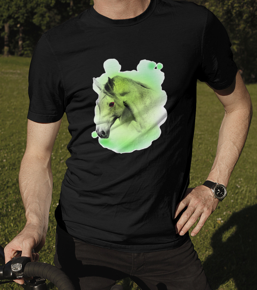 Arabic Horse Neon Green Art 334448 T-Shirt