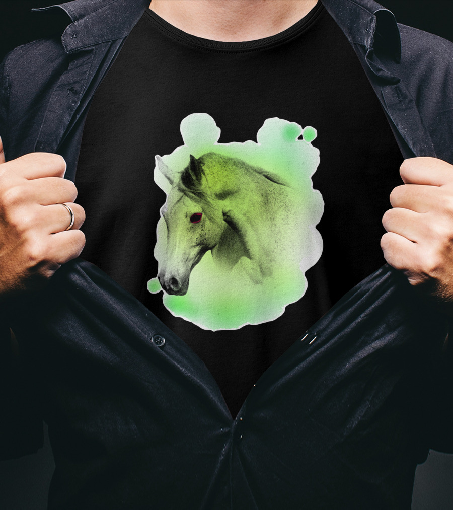 Arabic Horse Neon Green Art 334448 T-Shirt