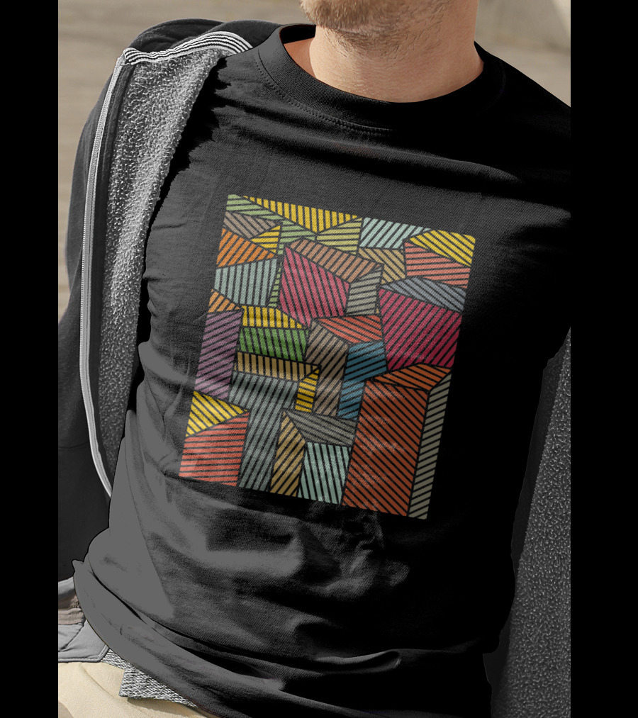 Architexture Remix 995751 Colorful Geometric Blocks T-Shirt