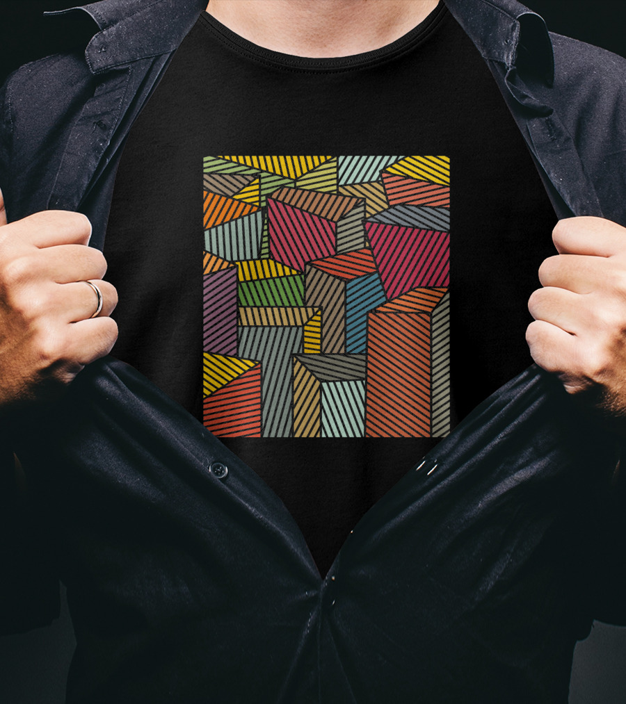 Architexture Remix 995751 Colorful Geometric Blocks T-Shirt