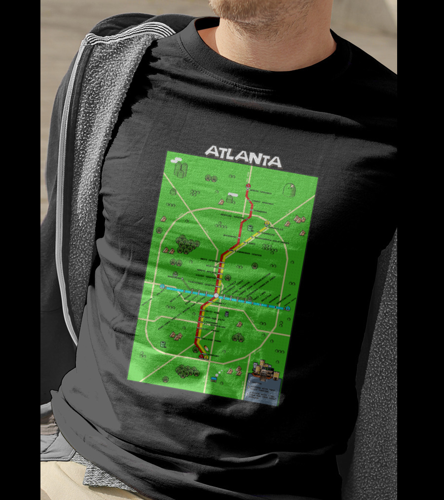 Atlanta Transit Map Super Mario Style 286711 T-Shirt