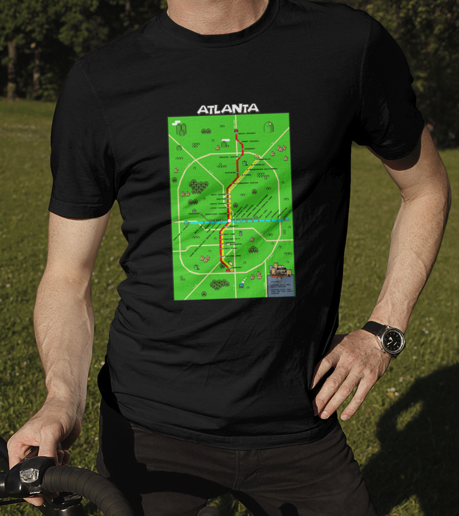 Atlanta Transit Map Super Mario Style 286711 T-Shirt