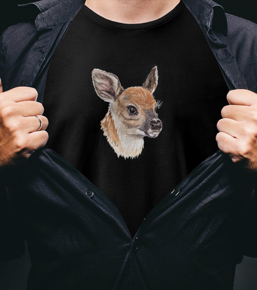 Baby Faces Fawn Wildlife Portrait 442255 T-Shirt