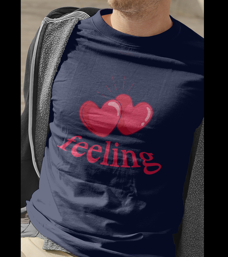 Feeling With Red Hearts Iconic T-Shirt