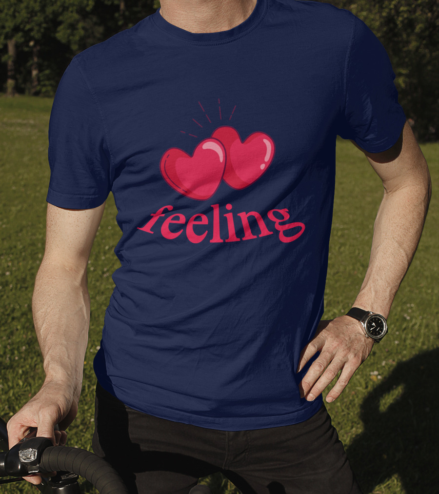 Feeling With Red Hearts Iconic T-Shirt