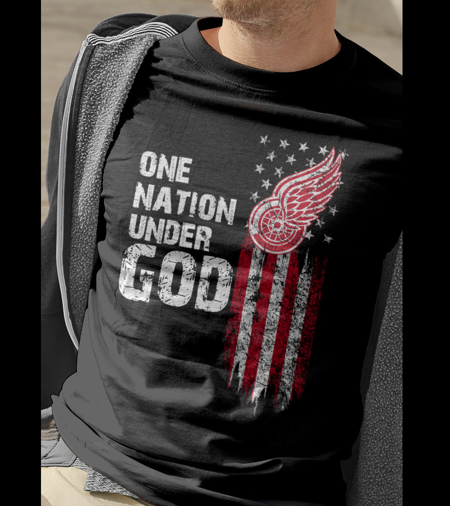 Detroit Red Wings One Nation Under God T-Shirt