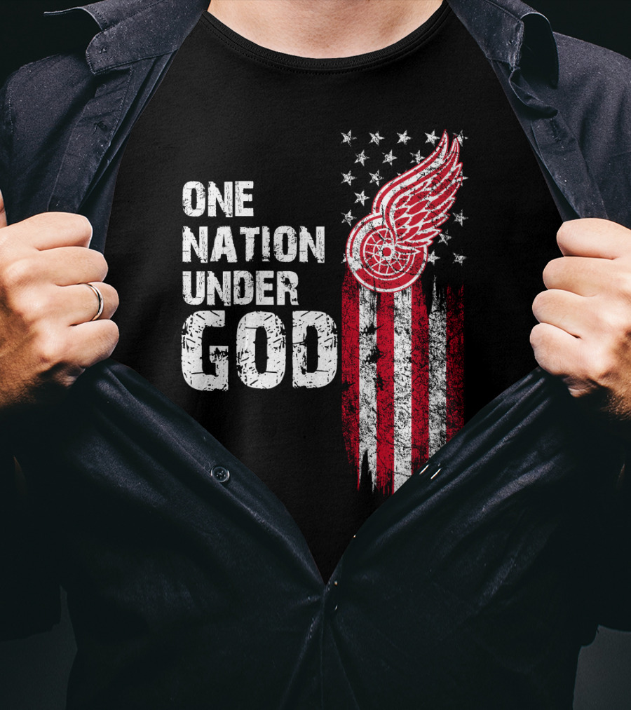 Detroit Red Wings One Nation Under God T-Shirt