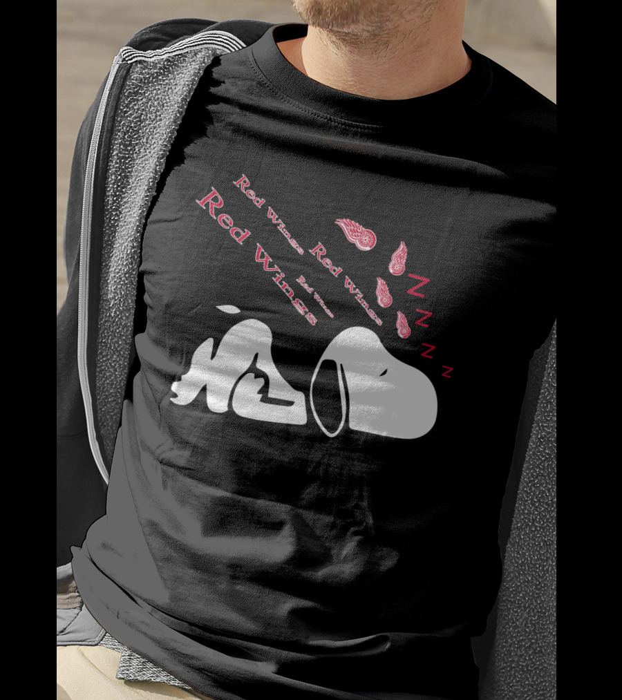 Snoopy Detroit Red Wings Zzz Hockey Dreams T-Shirt