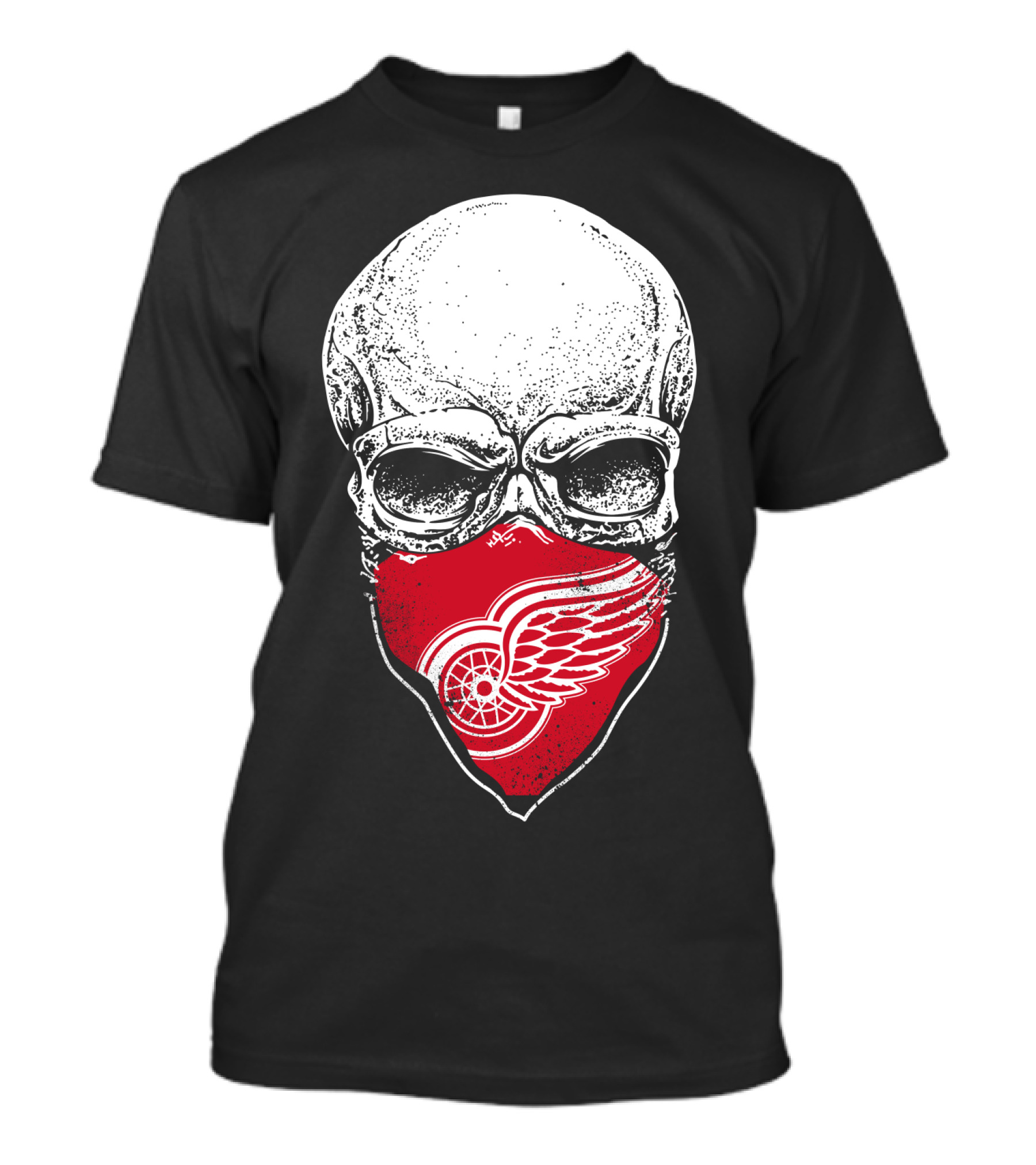 Detroit Red Wings Skull Bandana T-Shirt