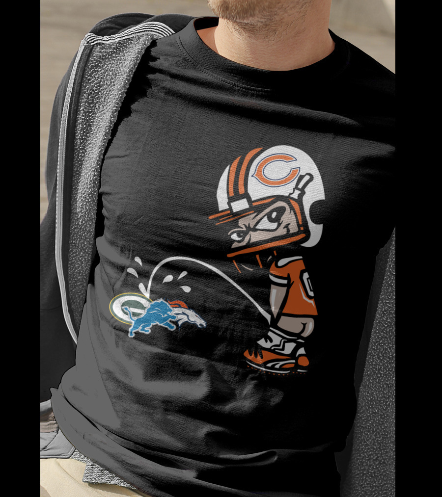 Chicago Bears Rivalry With Green Bay Packers And Denver Broncos T-Shirt