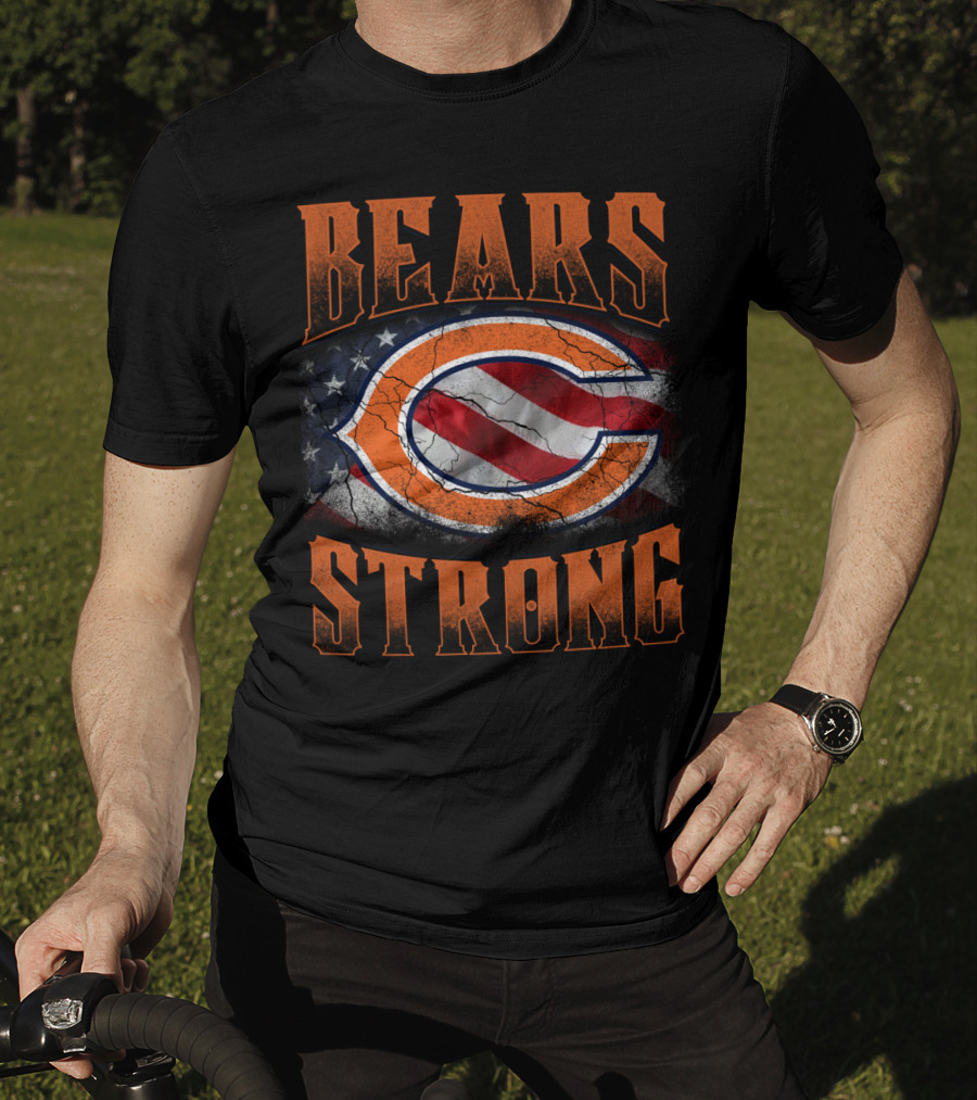 Bears Strong Chicago C Flag American Flag T-Shirt
