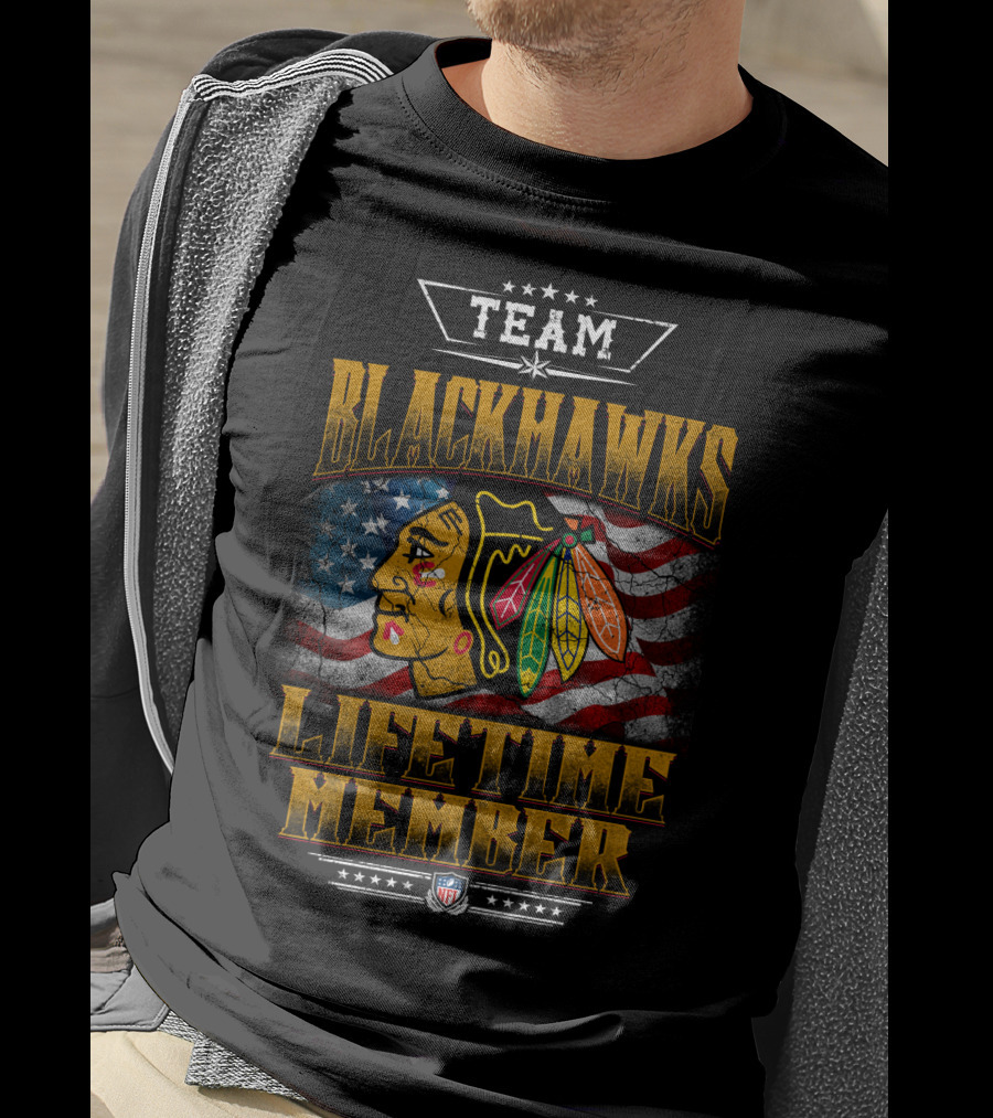 Team Blackhawks Lifetime Member T-Shirt