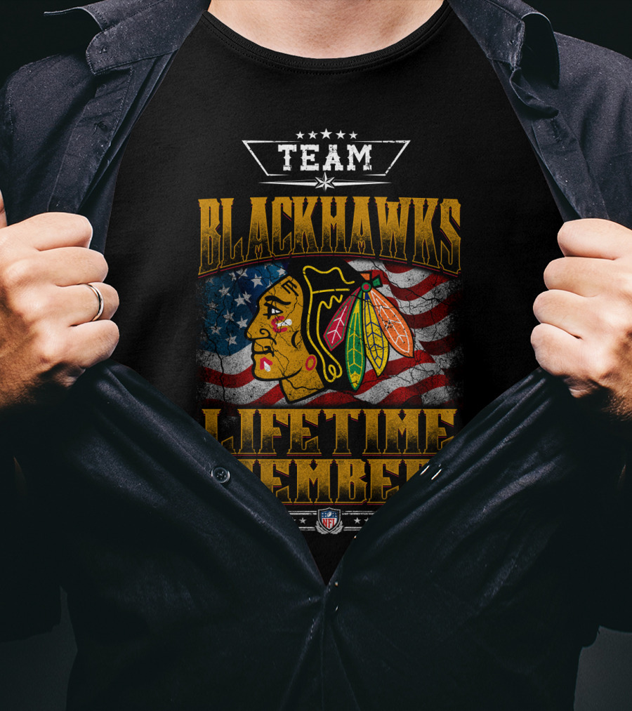 Team Blackhawks Lifetime Member T-Shirt