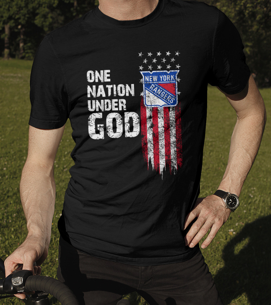 One Nation Under God New York Rangers Stars Stripes T-Shirt