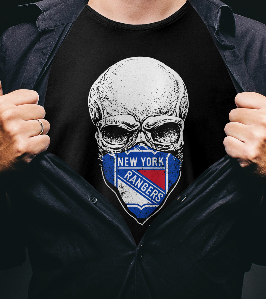 New York Rangers Skull Mask T-Shirt