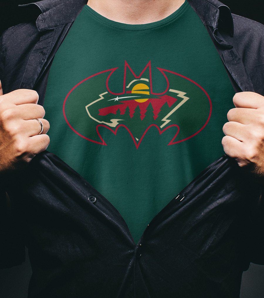 Minnesota Wild Batman Logo Mashup T-Shirt
