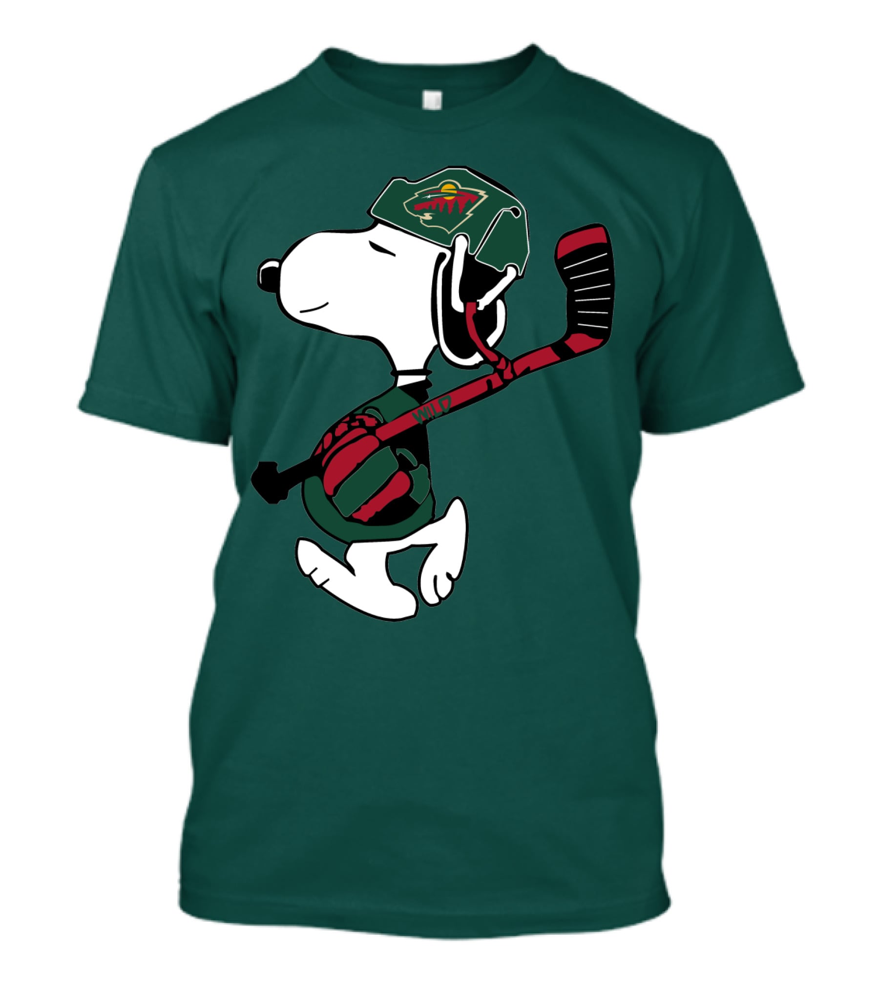 Minnesota Wild Snoopy Hockey T-Shirt
