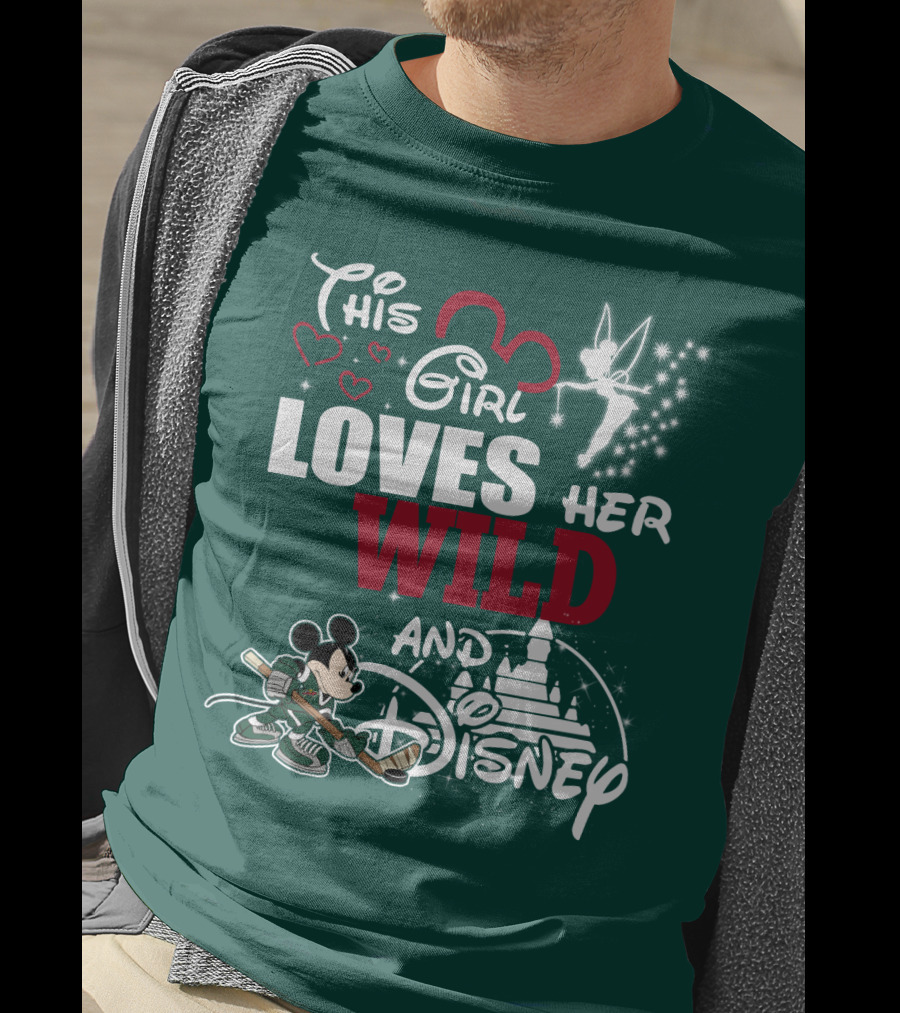 This Girl Loves Her Minnesota Wild And Disney T-Shirt