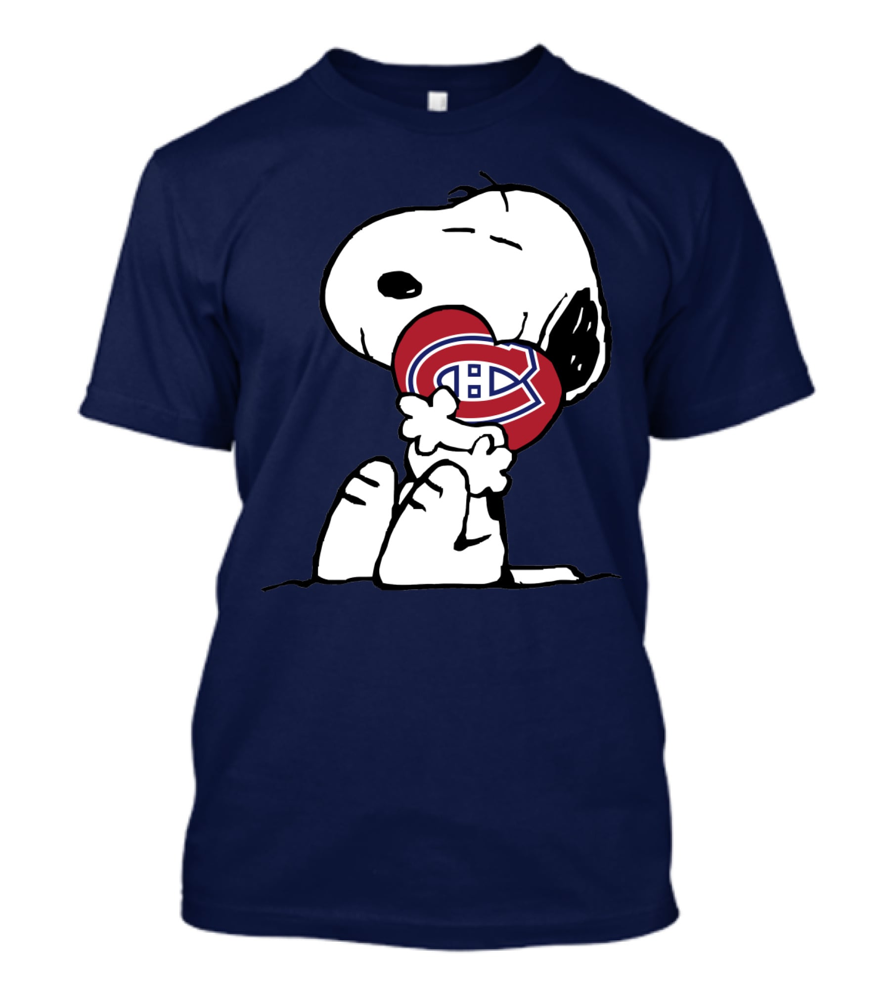 Montreal Canadiens Snoopy Hugging Heart T-Shirt